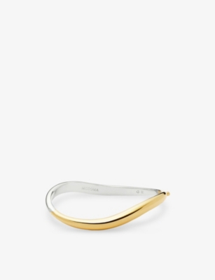 MISSOMA: Savi Signature 18ct Yellow-Gold and Rhodium-Plated Brass Bangle