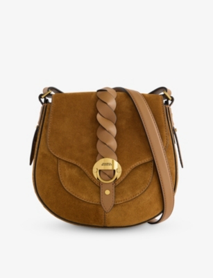 Shop Isabel Marant Womens Altay Small Suede Shoulder Bag Cognac