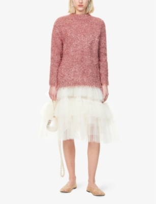 SIMONE ROCHA: Tinsel Round-Neck Knitted Jumper
