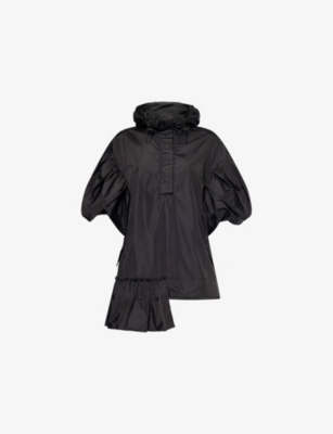 SIMONE ROCHA: Petal-Sleeves Hooded Relaxed-Fit Woven Jacket
