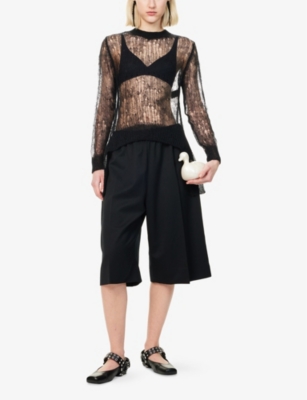 SIMONE ROCHA: Side Tail Bow-Embellishment Wool-Blend Jumper