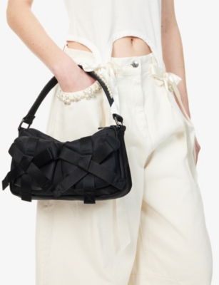 SIMONE ROCHA: Utility Bow Pocket Nylon Shoulder Bag