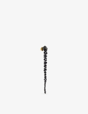 SIMONE ROCHA: Drip Brass and Crystal Earrings