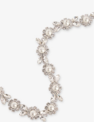 SIMONE ROCHA: Daisy Floret Brass and Faux-Pearl Necklace