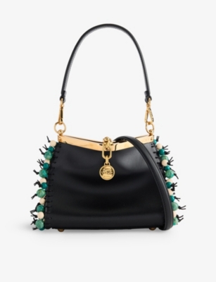 ETRO: Vela Marble Small Leather Shoulder Bag