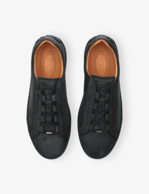 Tod's Mens Tods Allacciata Cassetta Suede Low-top Trainers In Blue/dark