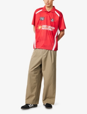 OBEY: Oliver Pleated Straight-Leg Woven Trousers