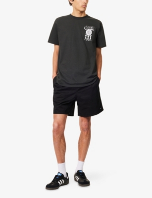 OBEY: Easy Gravel Trail Brand-Patch Cotton Shorts