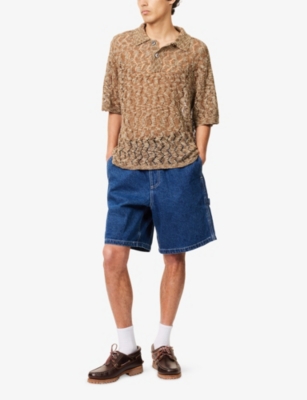 OBEY: Andre Open-Knit Cotton-Blend Polo Shirt