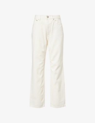 Obey Womens Everyday Slim-fit Denim Jeans Blanc In Blanc