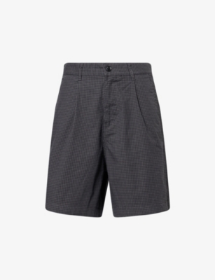 OBEY: Thursday Plaid Check-Print Cotton-Poplin Shorts