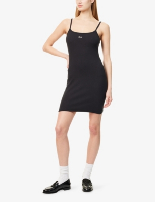 OBEY: Mona Ribbed Stretch-Cotton Mini Dress