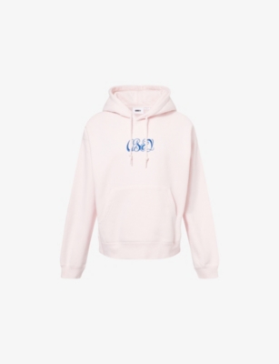 OBEY: Ribbon Brand-Embroidery Cotton-Blend Hoody
