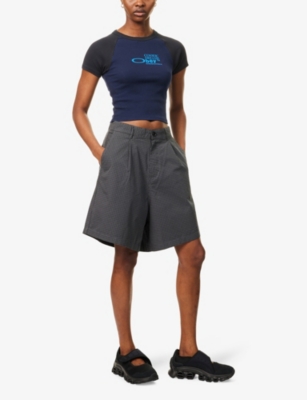 OBEY: Cosmic Dreams Cropped Stretch-Cotton Top