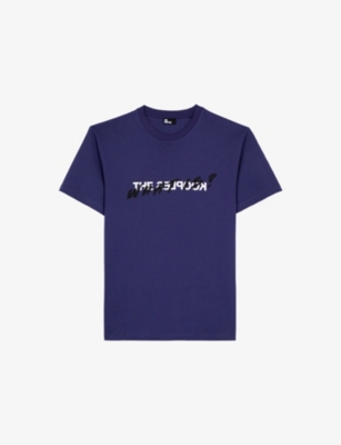 The Kooples Mens  Graphic-print Crewneck Cotton T-shirt