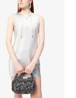 JW ANDERSON: Cable-Knit Small Raffia Top-Handle Bag