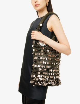 JW ANDERSON: Sequin Woven Hobo Bag