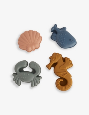 LIEWOOD: Gill Sea Creature Silicone Sand Moulds Pack Of Four