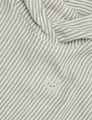 LIEWOOD: Paco Striped Cotton-Seersucker Poncho 1-6 years