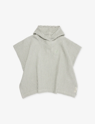 LIEWOOD: Paco Striped Cotton-Seersucker Poncho 1-6 years