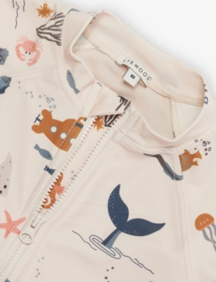 LIEWOOD: Short-Sleeve Graphic-Pattern Swimsuit 3 months - 3 years