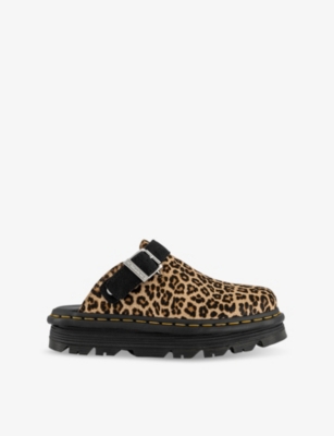 DR. MARTENS: Zebzag Pony-Hair Mules