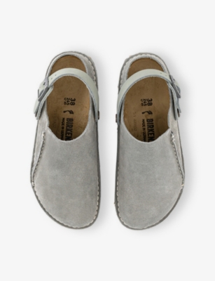 BIRKENSTOCK: Lutry Suede Clogs