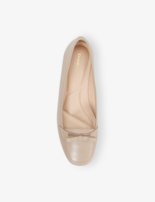 DUNE: Glows Bow-Detail Leather Loafers