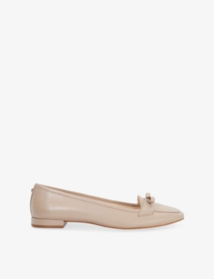 DUNE: Glows Bow-Detail Leather Loafers