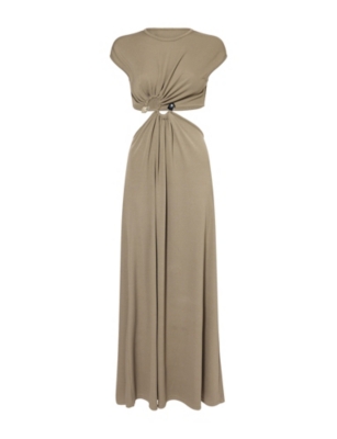 CHRISTOPHER ESBER: S-Buckle Open-Back Tank Jersey Maxi Dress