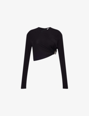CHRISTOPHER ESBER: Bezel Quartz Long-Sleeve Jersey Top