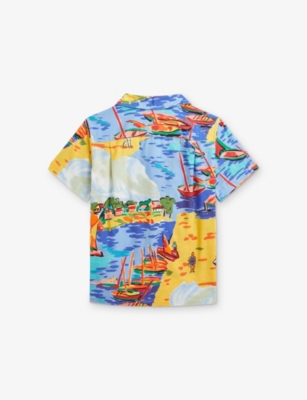 POLO RALPH LAUREN: Boys' Riviera Graphic-Print Cotton Shirt