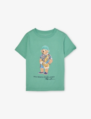 POLO RALPH LAUREN: Boys' Bear Haven Graphic-Print Cotton-Jersey T-Shirt