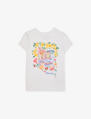 POLO RALPH LAUREN: Girls' Graphic-Print Cotton-Jersey T-Shirt