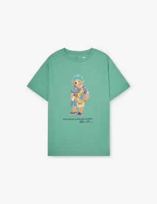 POLO RALPH LAUREN: Boys' Bear Haven Graphic-Print Cotton-Jersey T-shirt