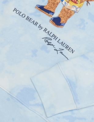 POLO RALPH LAUREN: Bear Cloud-Print Cotton-Jersey Hoody 6-14 Years