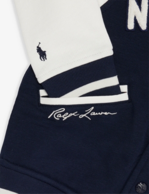 Polo Ralph Lauren Navy/white  X New York Yankees Cotton-blend Baseball Jacket 6-14