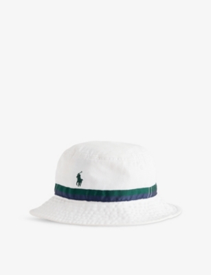 POLO RALPH LAUREN: Kids' Polo Ralph Lauren x Wimbledon Logo-Embroidery Cotton Bucket Hat