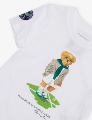 POLO RALPH LAUREN: Baby Boy Polo Ralph Lauren x Wimbledon Polo Bear Short-Sleeve Cotton Bodysuit