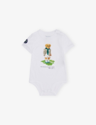 POLO RALPH LAUREN: Baby Boy Polo Ralph Lauren x Wimbledon Polo Bear Short-Sleeve Cotton Bodysuit