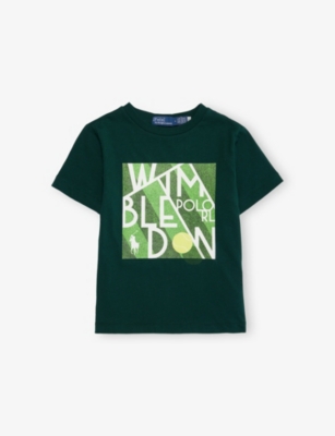 POLO RALPH LAUREN: Polo Ralph Lauren x Wimbledon Boys' Graphic-Print Cotton T-Shirt
