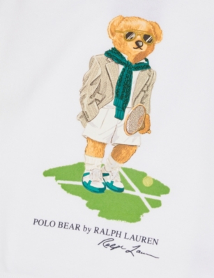 POLO RALPH LAUREN: Polo Ralph Lauren x Wimbledon Bear-Print Cotton-Blend Sweatshirt 2-7 Years