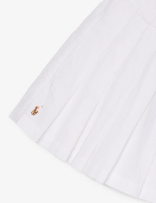 POLO RALPH LAUREN: Girls' Pleated Cotton Skort 4-6 Years
