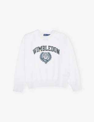 POLO RALPH LAUREN: Boys' Polo Ralph Lauren x Wimbledon Brand-Patch Cotton-Blend Sweatshirt