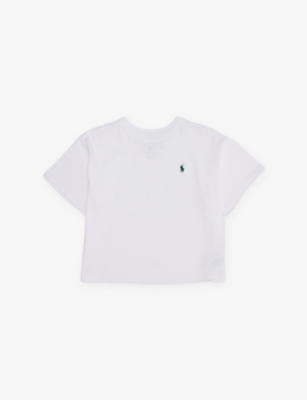 POLO RALPH LAUREN: Polo Ralph Lauren x Wimbledon Brand-Embroidery Cotton-Jersey T-Shirt