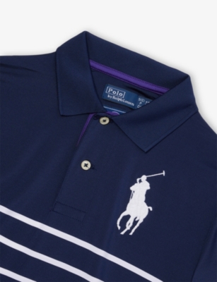 POLO RALPH LAUREN: Polo Ralph Lauren x Wimbledon Boys' Embroidered-Logo Striped Woven Polo Shirt