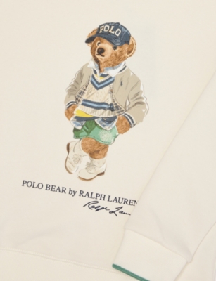 POLO RALPH LAUREN: Bear-Print Crewneck Cotton-Blend Sweatshirt 2-7 Years
