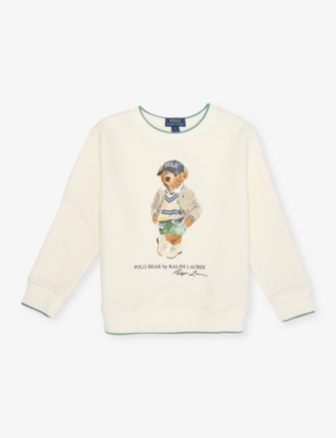 POLO RALPH LAUREN: Bear-Print Crewneck Cotton-Blend Sweatshirt 2-7 Years