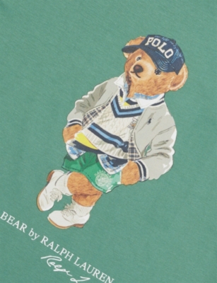 POLO RALPH LAUREN: Boys’ Polo Bear Graphic-Print Cotton-Jersey T-Shirt