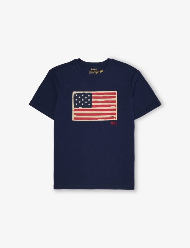 Boys' Patch Short-Sleeves Cotton-Jersey T-Shirt